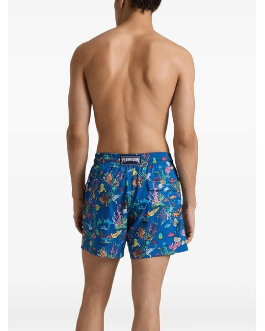 Vilebrequin Blue Short De Bain Aquarium À Lien De Resserrage for men