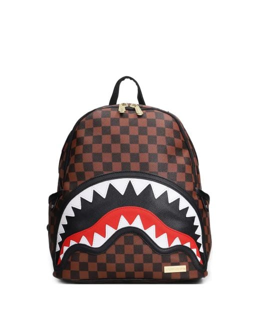 Sprayground Red Backpack In Brown Pvc
