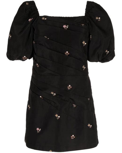 Sea Gedrapeerde Mini-Jurk in het Black