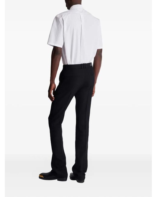 Balmain Blue Darted Wool Trousers for men