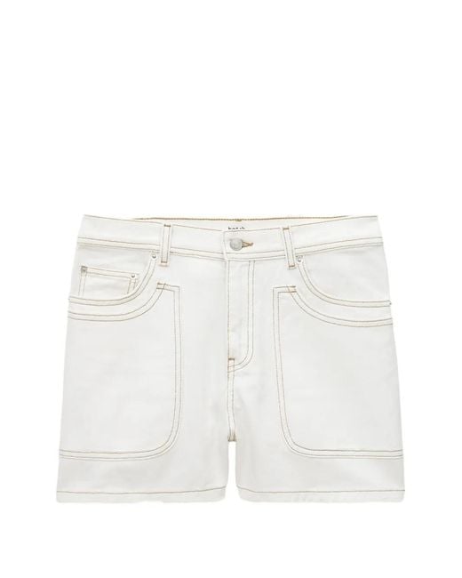 Ba&sh White Bevy Shorts