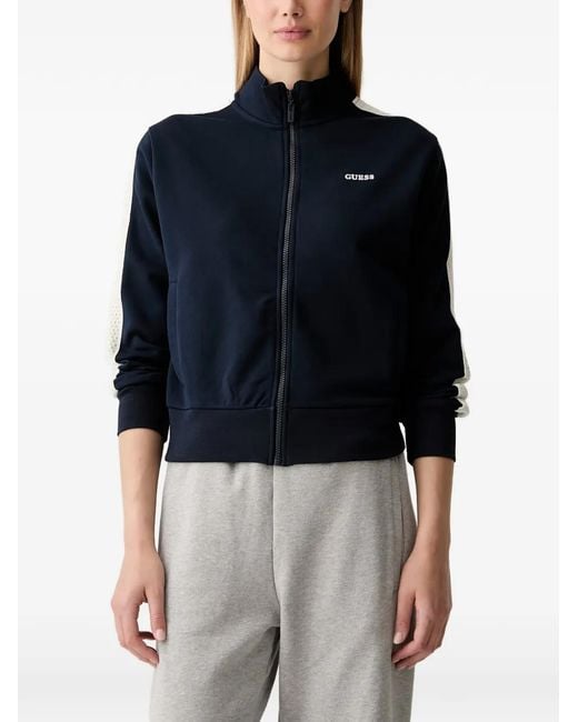 Bomber Con Logo E Zip di Guess in Blue