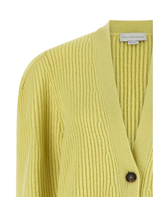 Stella McCartney Yellow Thick Knit Cardigan