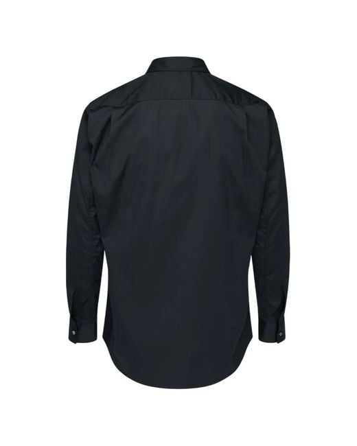 Comme des Garçons Blue Patchwork Striped-Print Shirt for men
