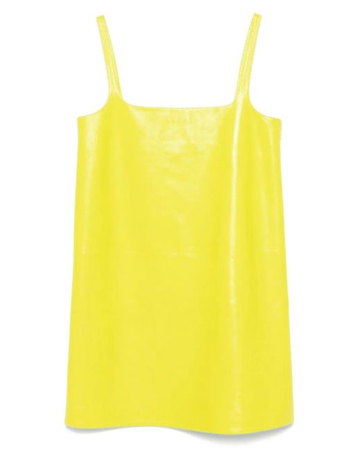 Gucci Leren Mini-Jurk in het Yellow