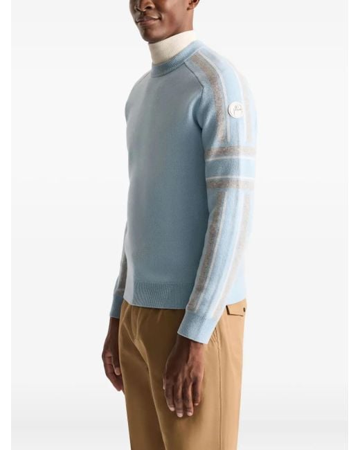 Fusalp Blue Spectavia Contrast-Stripe Jacquard Sweater for men