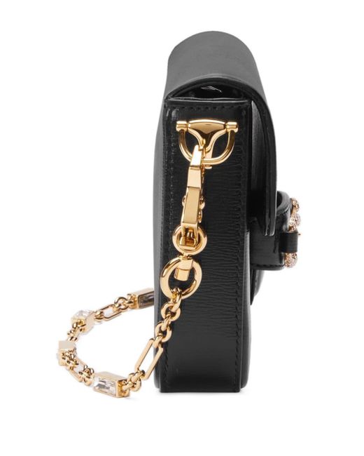 Mini sac porté épaule Horsebit 1955 Gucci en coloris Black