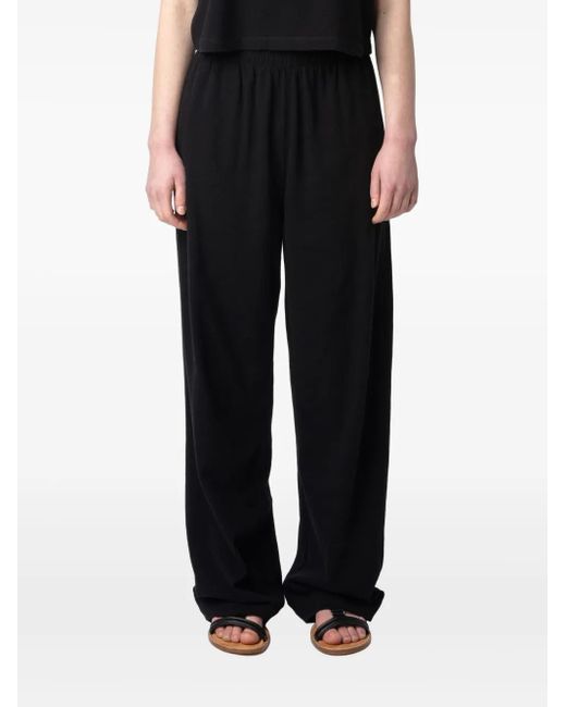 Zadig & Voltaire Black Elasticated Waist Trousers