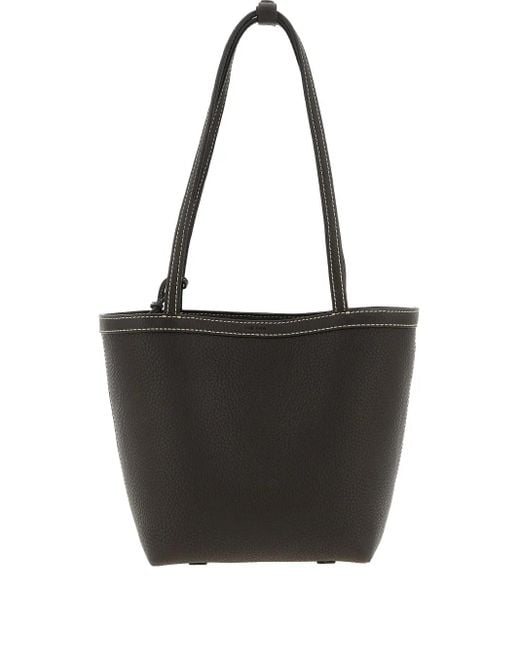 The Row Black Medium Park Tote Stitch Contrast-Stitching Shoulder Bag