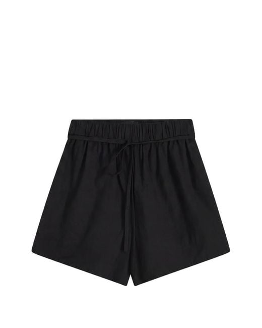 Bondi Born Black Ardea Hammered Satin Shorts
