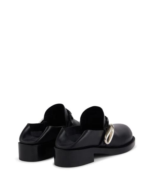 Rabanne Black Leather Mules