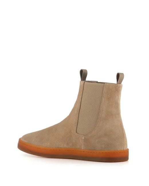 Officine Creative Brown Elasticated Leather Boots