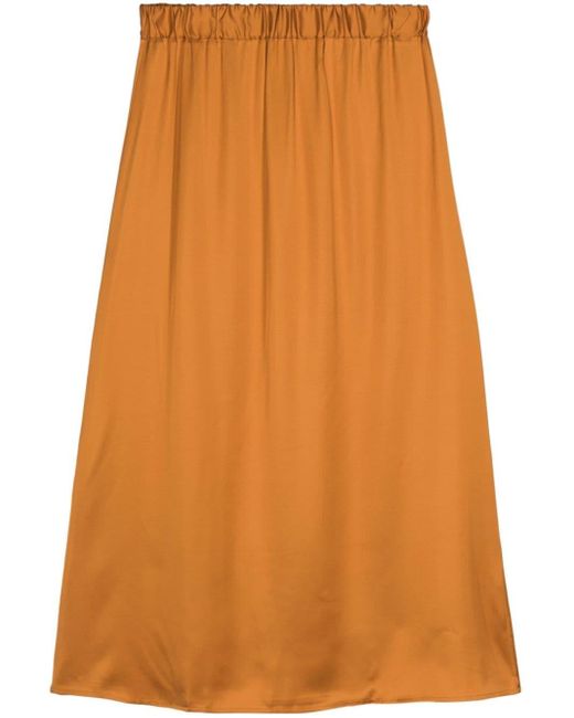 Baserange Orange Neil Satin Maxi Skirt