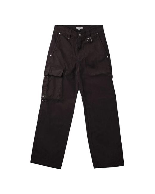 Phipps White Cargo-Pockets Trousers for men
