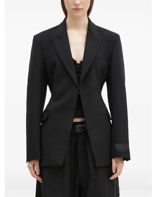 Vetements Black Logo-Patch Blazer