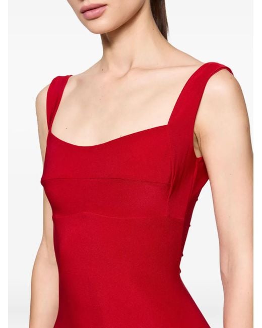 Atu Body Couture Red Scoop-Neck Midi Dress