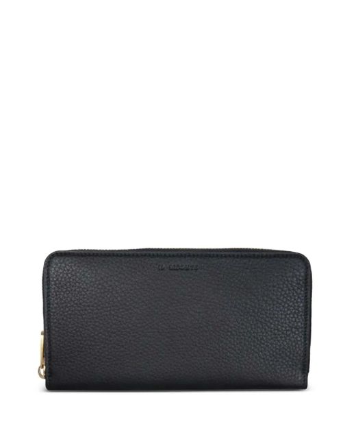 Il Bisonte Gray Zipped Leather Wallet