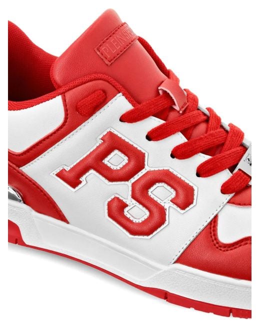 Philipp Plein ロゴアップリケ スニーカー Red