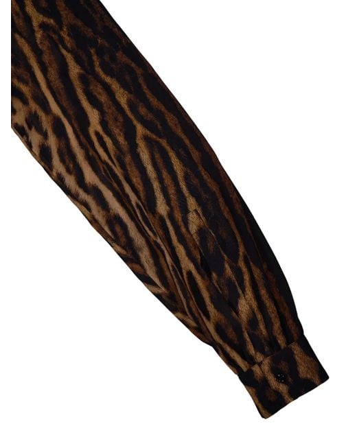 Givenchy Black Leopard-Print Blouse
