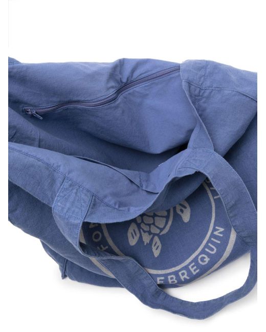 Vilebrequin Blue Babel Linen Tote Bag
