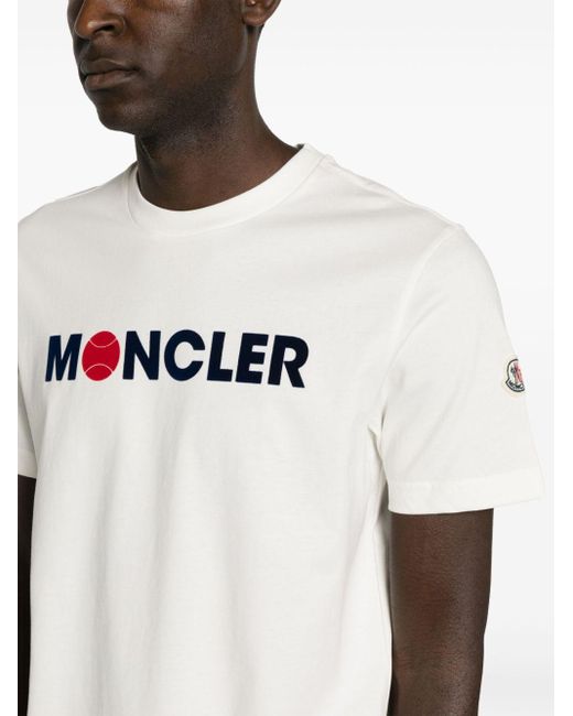 Moncler Katoenen T-shirt Met Logo in het White voor heren