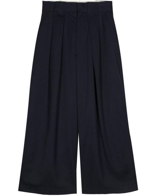 MERYLL ROGGE Blue High-waist Wide-leg Trousers
