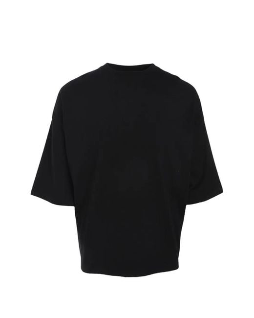 Tee Library Black Oversized Crew-Neck T-Shirt for men