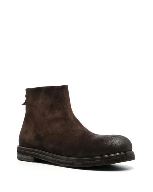 Marsèll Brown Zucca Zeppa Suede Ankle Boots for men