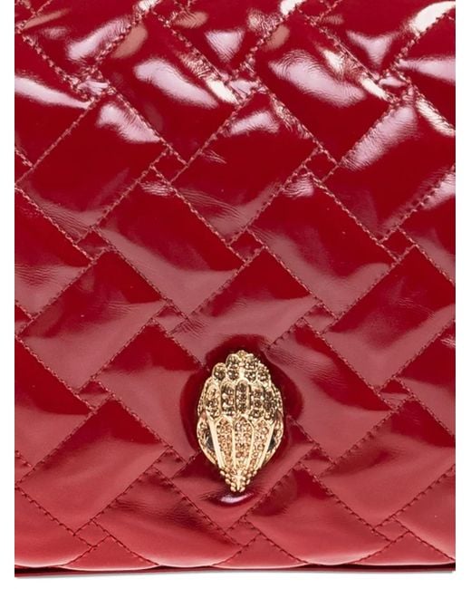 Kurt Geiger Red Quilted Drawstring-Fastening Tote Bag