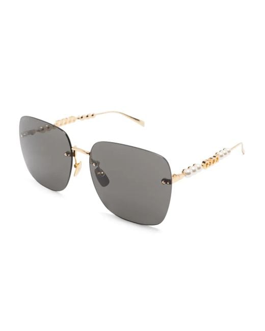 Gucci Gray Square-Frame Sunglasses