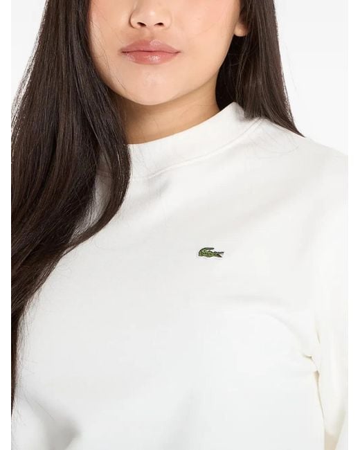 Sudadera De Algodón Lacoste de color White