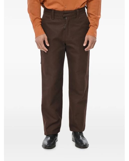 Off-White c/o Virgil Abloh Brown Belt-Loop Chino Trousers for men