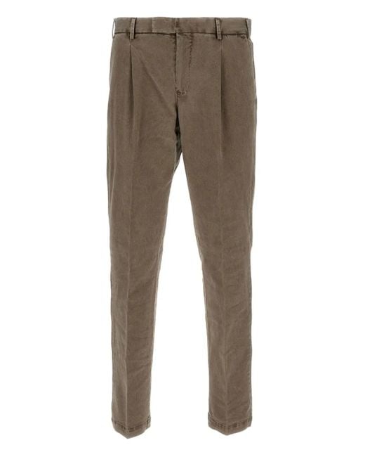 PT Torino Pleated straight-leg trousers in Gray für Herren