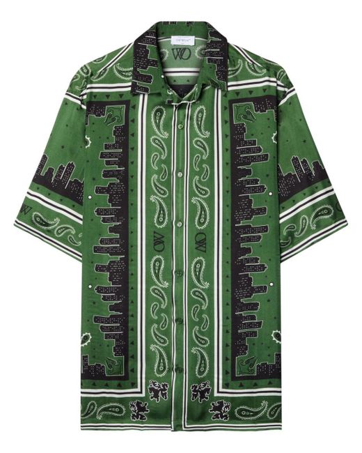 Chemise Bandana Vacation à manches courtes Off-White c/o Virgil Abloh pour homme en coloris Green
