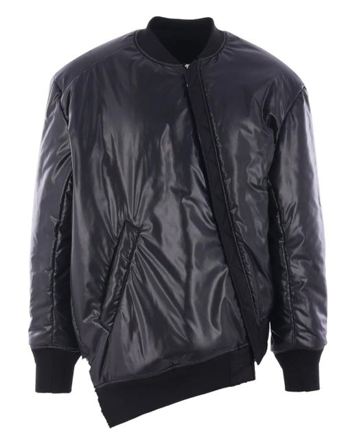 メンズ COMME DES GARÇON BLACK リバーシブル アシンメトリー ボンバージャケット Blue