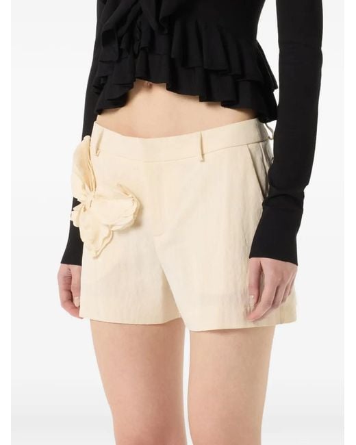 Blumarine Natural Butterfly Shorts