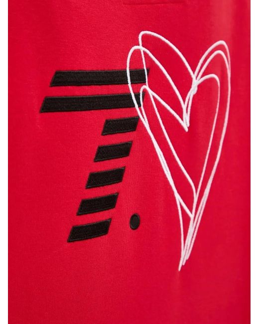 EA7 Red Hoodie mit Logo-Print