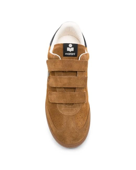 Isabel Marant Brown Touch-Strap Sneakers