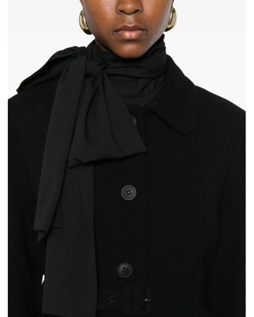 Manteau Boutonné À Taille Ceinturée P.A.R.O.S.H. en coloris Black