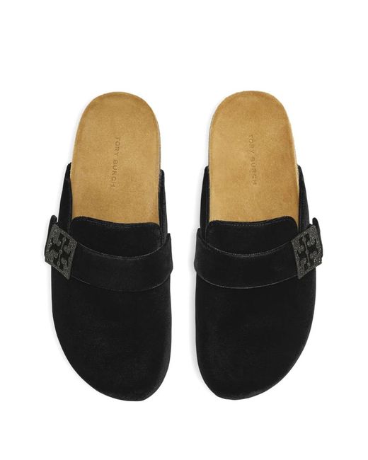 Tory Burch Black Mules Mellow