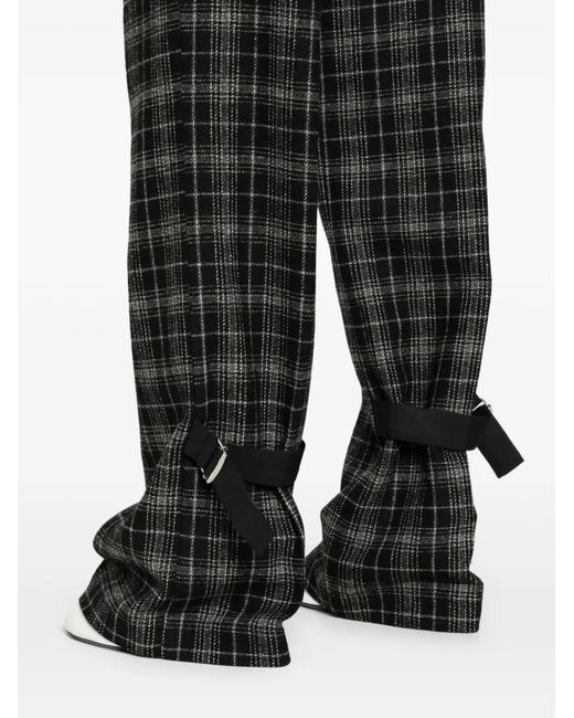 Pinko Black Lucita Plaid Trousers