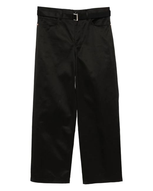 Sacai Black Belted Trousers