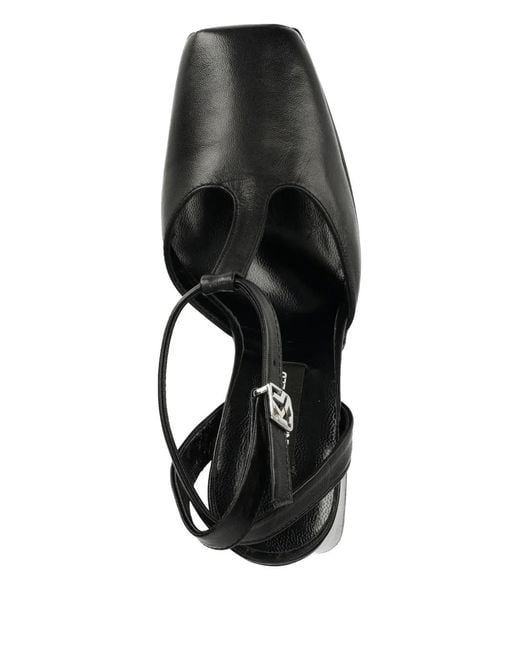 Karl Lagerfeld Black 120Mm Leather Pumps