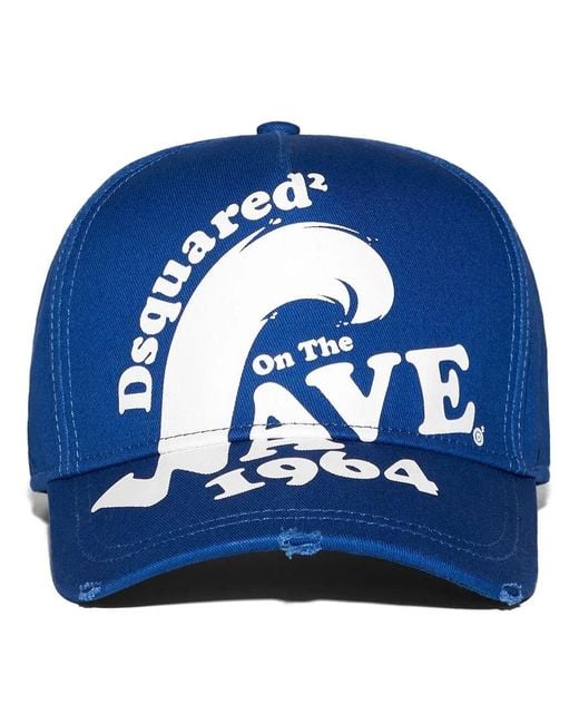 DSquared² Baseballkappe Mit Logo-Print in Blue für Herren