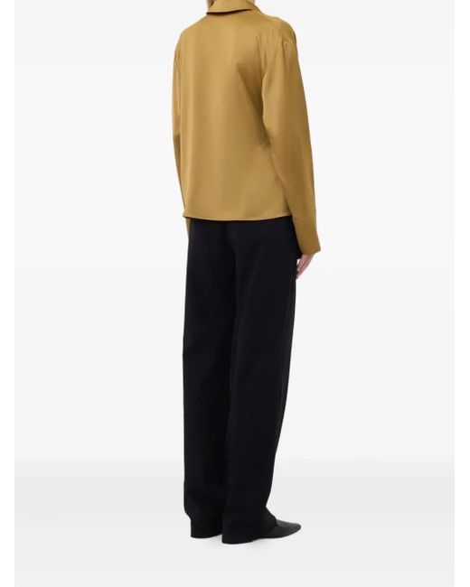 Loulou de Saison Green Persia Satin Blouse