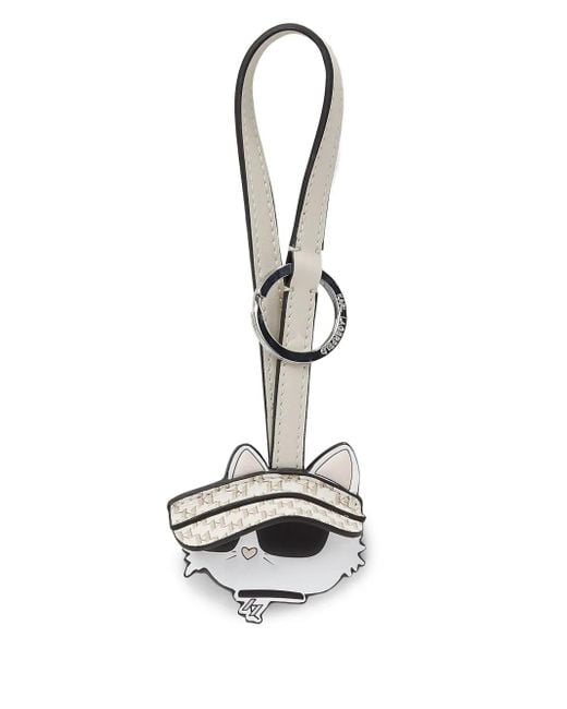 Karl Lagerfeld Ikonik Choupette キーホルダー White