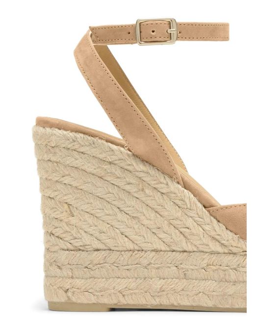 Castaner Natural Blair Suede Wedge Sandals