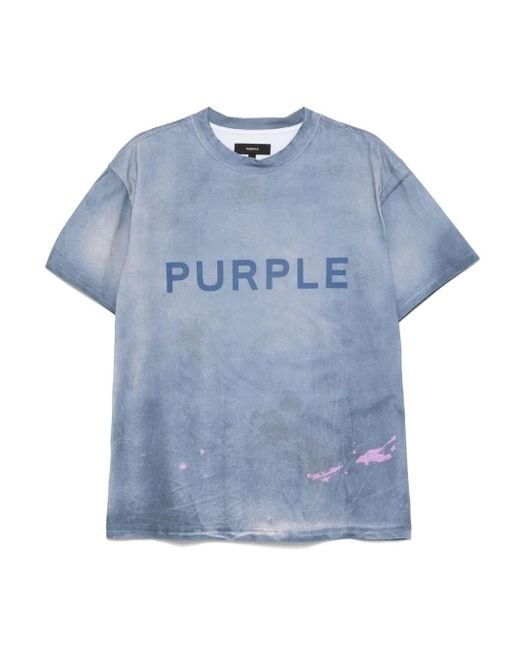 Purple Brand Blue Cotton T-Shirt for men