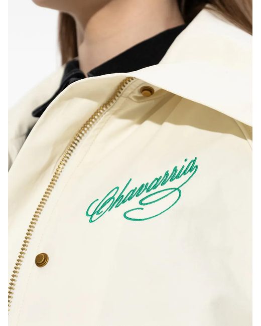 Willy Chavarria White Logo-Embroidered Drawstring Jacket