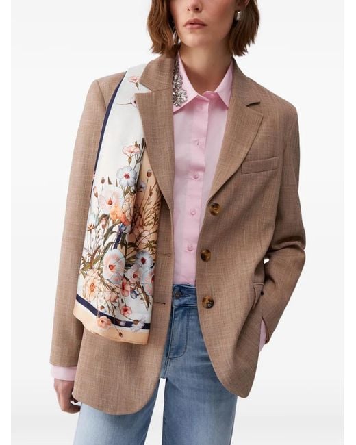 Liu Jo Natural Blazer With Scarf